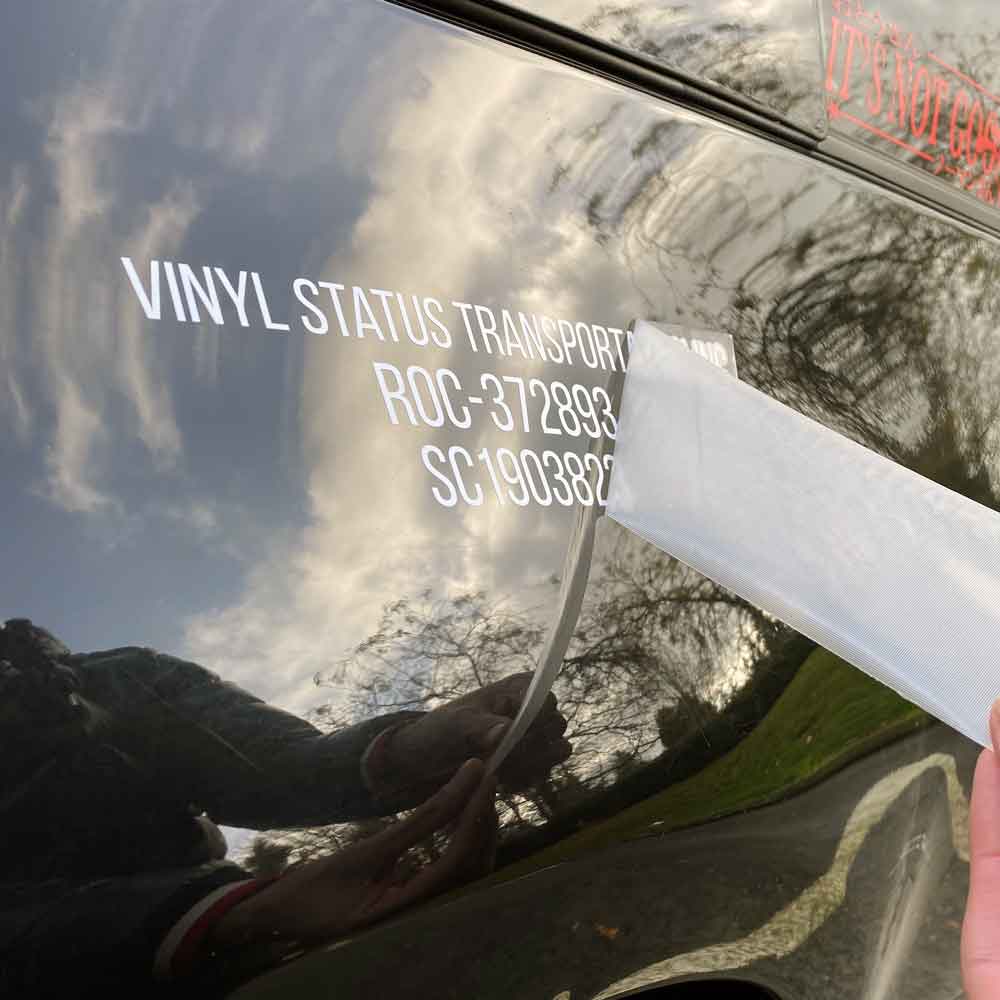 thumbnail image 2 of Custom Vinyl Lettering Decal – Any Text, Any Color – Oracal – Made In Florida 2 of 4