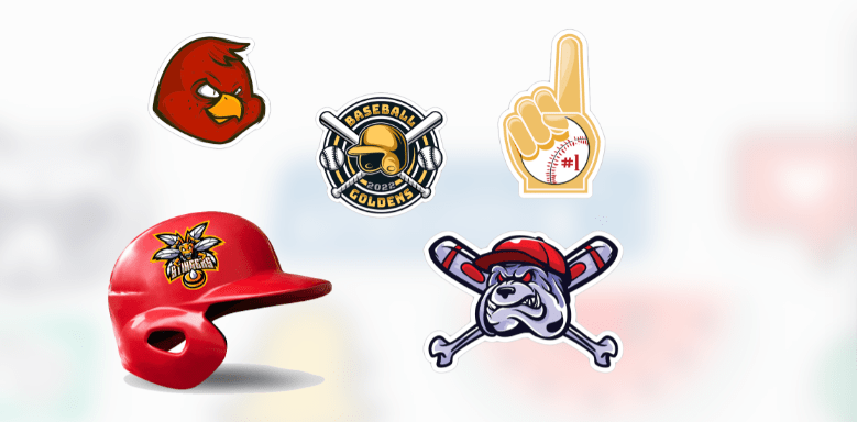 Baseball helmet sport decals