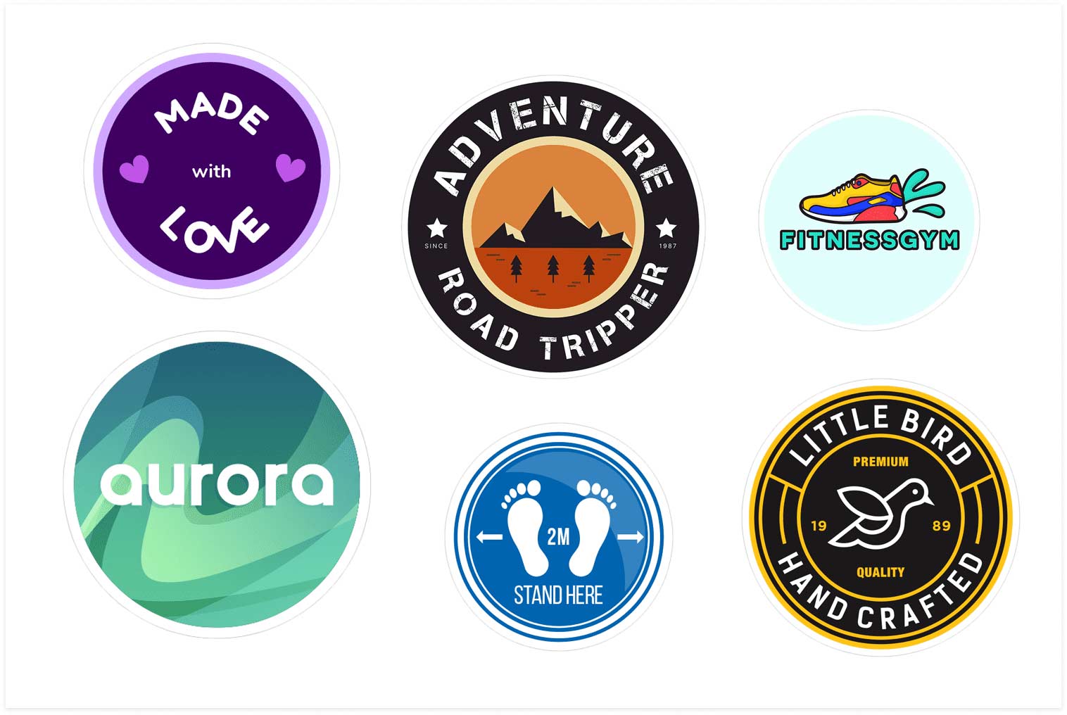 Circular Stickers size