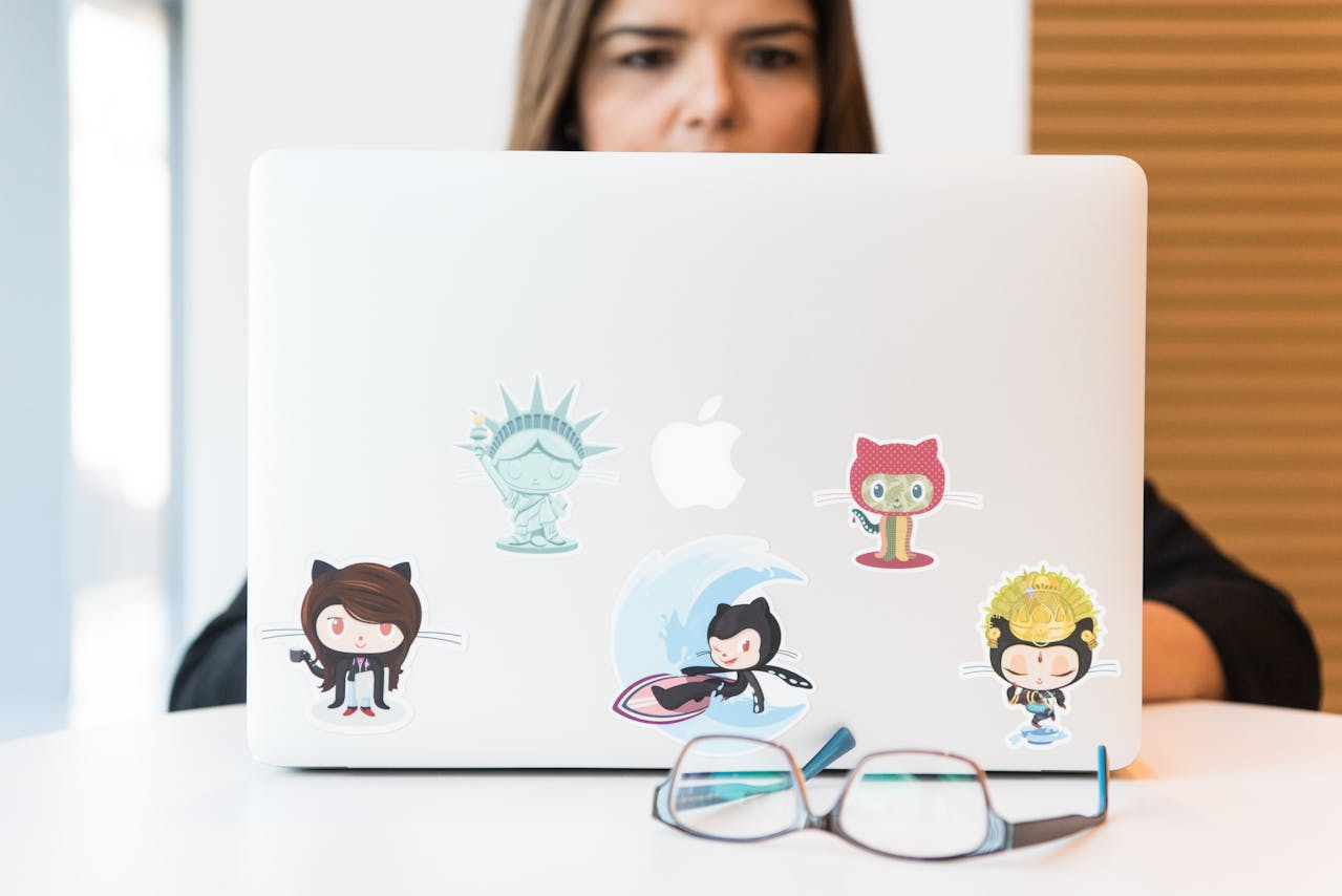 Putting stickers on personal accessories